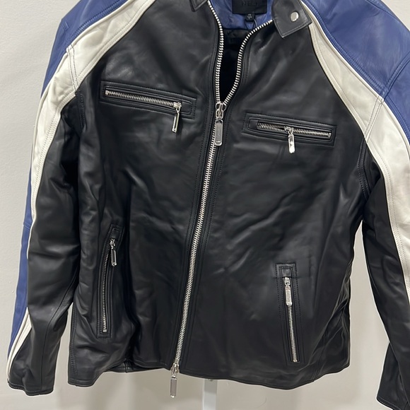Nbd Women's Black Oversized Racing Leather Moto Jacket - Picture 3 of 6